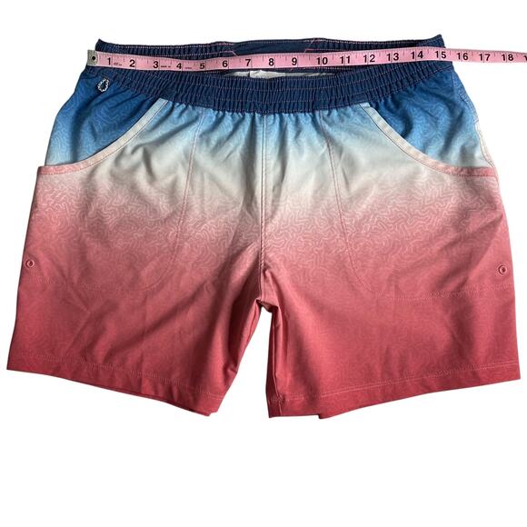 Columbia PFG Boardshorts Blue Mens Swim Trunks Zippered Pocket Large Vacation - Picture 12 of 15